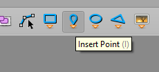 a user cursor in Tiled selecting a point object